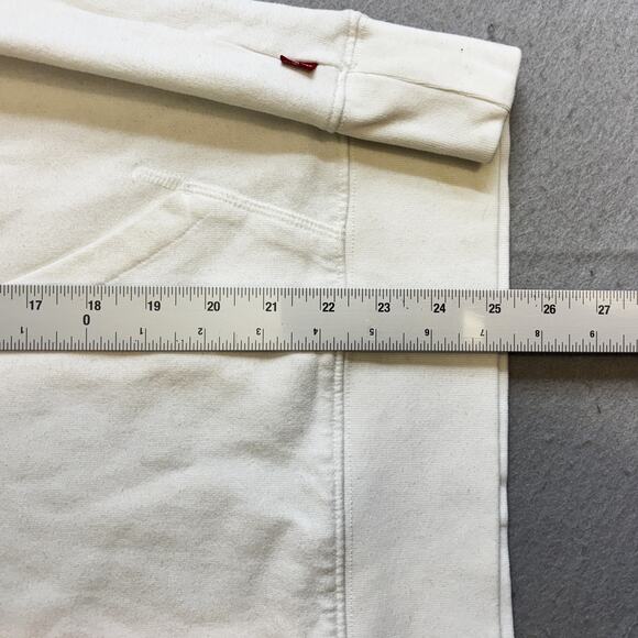 Vtg Levis Hoodie Womens Large Graphic Logo White Sweatshirt Y2K Streetwear Retro - Picture 6 of 8
